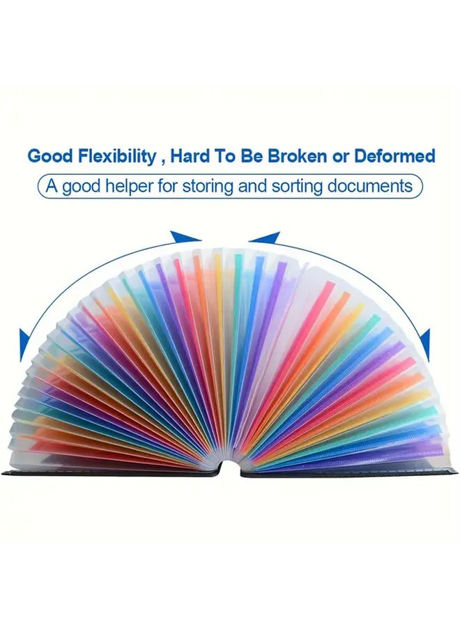 25 Pockets Expandable File Box Heavy Duty Plastic Document Organizer A4 Letter Size - Image 3